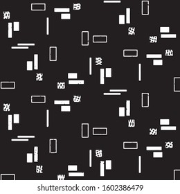 Abstract grunge grid stripe halftone background pattern. Black and white line vector illustration