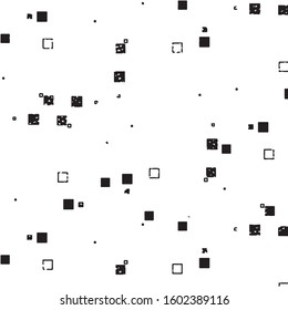 Abstract grunge grid stripe halftone background pattern. Black and white line vector illustration