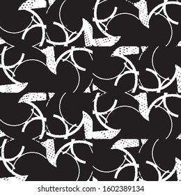 Abstract grunge grid stripe halftone background pattern. Black and white line vector illustration