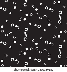 Abstract grunge grid stripe halftone background pattern. Black and white line vector illustration