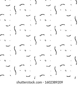 Abstract grunge grid stripe halftone background pattern. Black and white line vector illustration