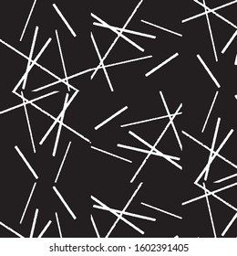Abstract grunge grid stripe halftone background pattern. Black and white line vector illustration