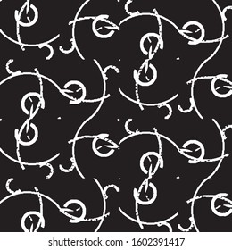 Abstract grunge grid stripe halftone background pattern. Black and white line vector illustration
