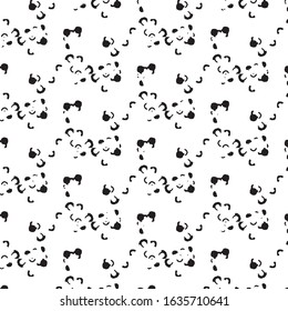Abstract grunge grid stripe halftone background pattern. Black and white line vector illustration