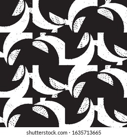 Abstract grunge grid stripe halftone background pattern. Black and white line vector illustration