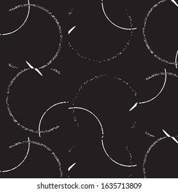 Abstract grunge grid stripe halftone background pattern. Black and white line vector illustration