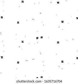 Abstract grunge grid stripe halftone background pattern. Black and white line vector illustration
