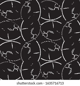 Abstract grunge grid stripe halftone background pattern. Black and white line vector illustration