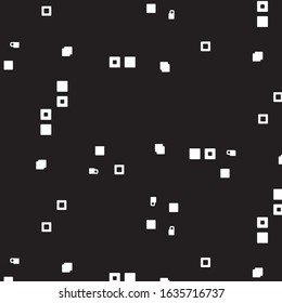 Abstract grunge grid stripe halftone background pattern. Black and white line vector illustration