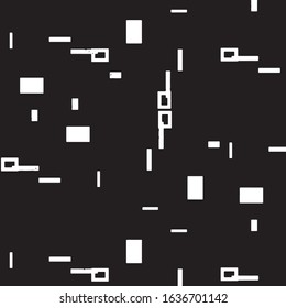 Abstract grunge grid stripe halftone background pattern. Black and white line vector illustration
