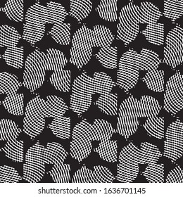 Abstract grunge grid stripe halftone background pattern. Black and white line vector illustration