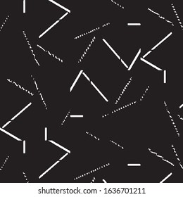 Abstract grunge grid stripe halftone background pattern. Black and white line vector illustration
