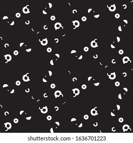 Abstract grunge grid stripe halftone background pattern. Black and white line vector illustration