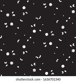 Abstract grunge grid stripe halftone background pattern. Black and white line vector illustration