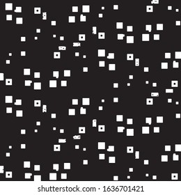 Abstract grunge grid stripe halftone background pattern. Black and white line vector illustration