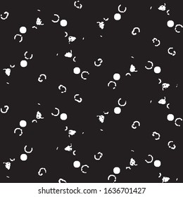 Abstract grunge grid stripe halftone background pattern. Black and white line vector illustration