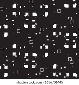 Abstract grunge grid stripe halftone background pattern. Black and white line vector illustration