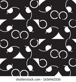 Abstract grunge grid stripe halftone background pattern. Black and white line vector illustration