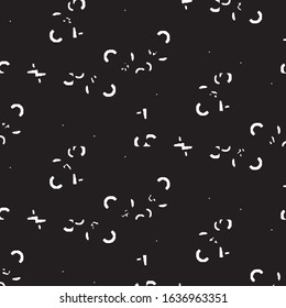 Abstract grunge grid stripe halftone background pattern. Black and white line vector illustration