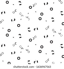 Abstract grunge grid stripe halftone background pattern. Black and white line vector illustration