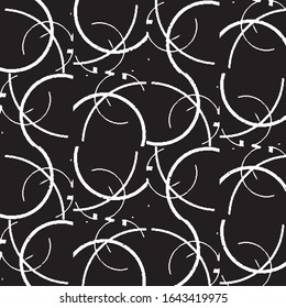 Abstract grunge grid stripe halftone background pattern. Black and white line vector illustration