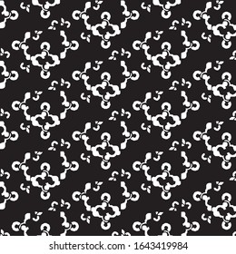 Abstract grunge grid stripe halftone background pattern. Black and white line vector illustration