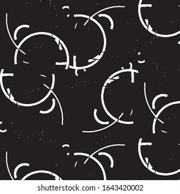 Patrón de fondo de medio tono de la banda de grieta abstracta. Ilustración vectorial de línea negra y blanca