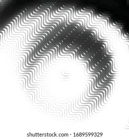 Abstract grunge grid stripe halftone background pattern. Black and white line vector illustration