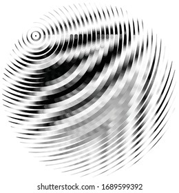 Abstract grunge grid stripe halftone background pattern. Black and white line vector illustration