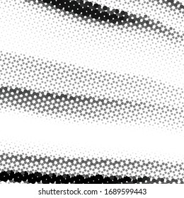 Patrón de fondo de medio tono de la banda de grieta abstracta. Ilustración vectorial de línea negra y blanca