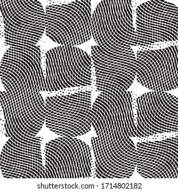 Abstraktes Grunge Raster Streifen halftone Hintergrund Muster. Vektorillustration Schwarz-Weiß-Bild