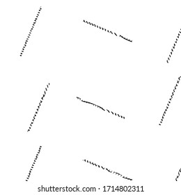 Abstract grunge grid stripe halftone background pattern. Black and white line vector illustration