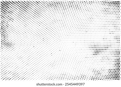 Abstract grunge halftone circular  pattern texture. Isolated design on white background.