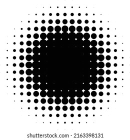 Abstract grunge halftone distorted shapes background design