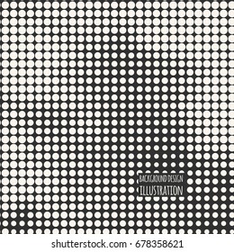 Abstract grunge halftone dot texture. Monochrome background.Vector illustration.