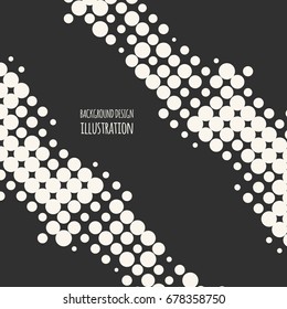 Abstract grunge halftone dot texture. Monochrome background.Vector illustration.