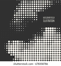 Abstract grunge halftone dot texture. Monochrome background.Vector illustration.