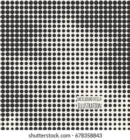 Abstract grunge halftone dot texture. Monochrome background.Vector illustration.