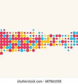 Abstract grunge halftone dot texture. Color background.Vector illustration.