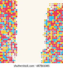 Abstract grunge halftone dot texture. Color background.Vector illustration.
