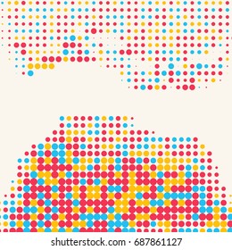 Abstract grunge halftone dot texture. Color background.Vector illustration.