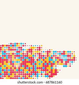 Abstract grunge halftone dot texture. Color background.Vector illustration.
