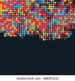 Abstract grunge halftone dot texture. Color background.Vector illustration.