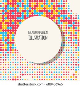 Abstract grunge halftone dot texture. Color background.Vector illustration.