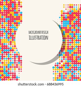 Abstract grunge halftone dot texture. Color background.Vector illustration.