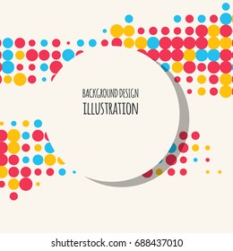 Abstract grunge halftone dot texture. Color background.Vector illustration.