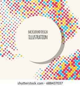 Abstract grunge halftone dot texture. Color background.Vector illustration.