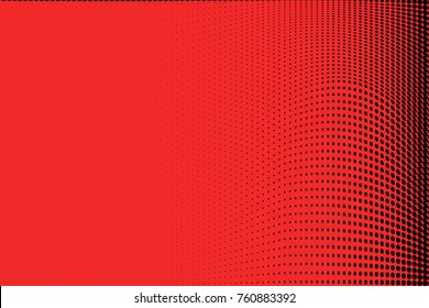 Abstract grunge halftone dots pattern texture background. Red monochrome dot pattern. Modern dotted template vector illustration for design, covers, web sites, banners
