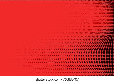 Abstract grunge halftone dots pattern texture background. Red monochrome dot pattern. Modern dotted template vector illustration for design, covers, web sites, banners
