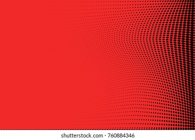 Abstract grunge halftone dots pattern texture background. Red monochrome dot pattern. Modern dotted template vector illustration for design, covers, web sites, banners

